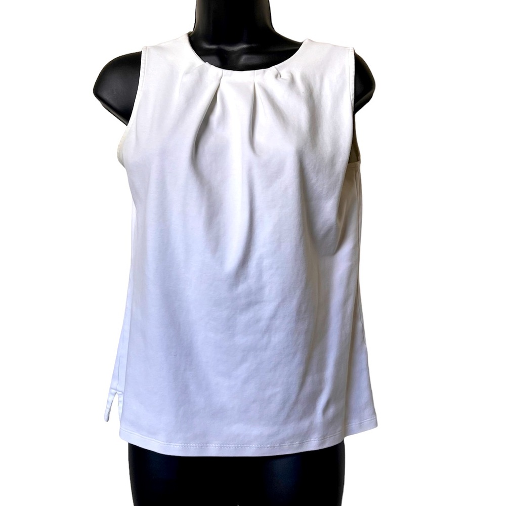 Banana Republic Factory XS White fitted blouse top ruched